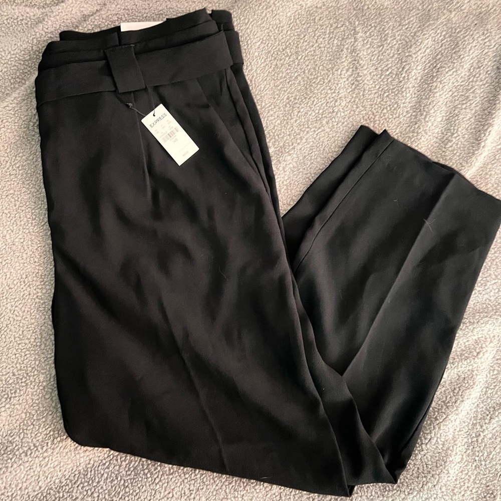 Express Ankle Length High Rise Tie Waist Pants - 14 short- New with tags!